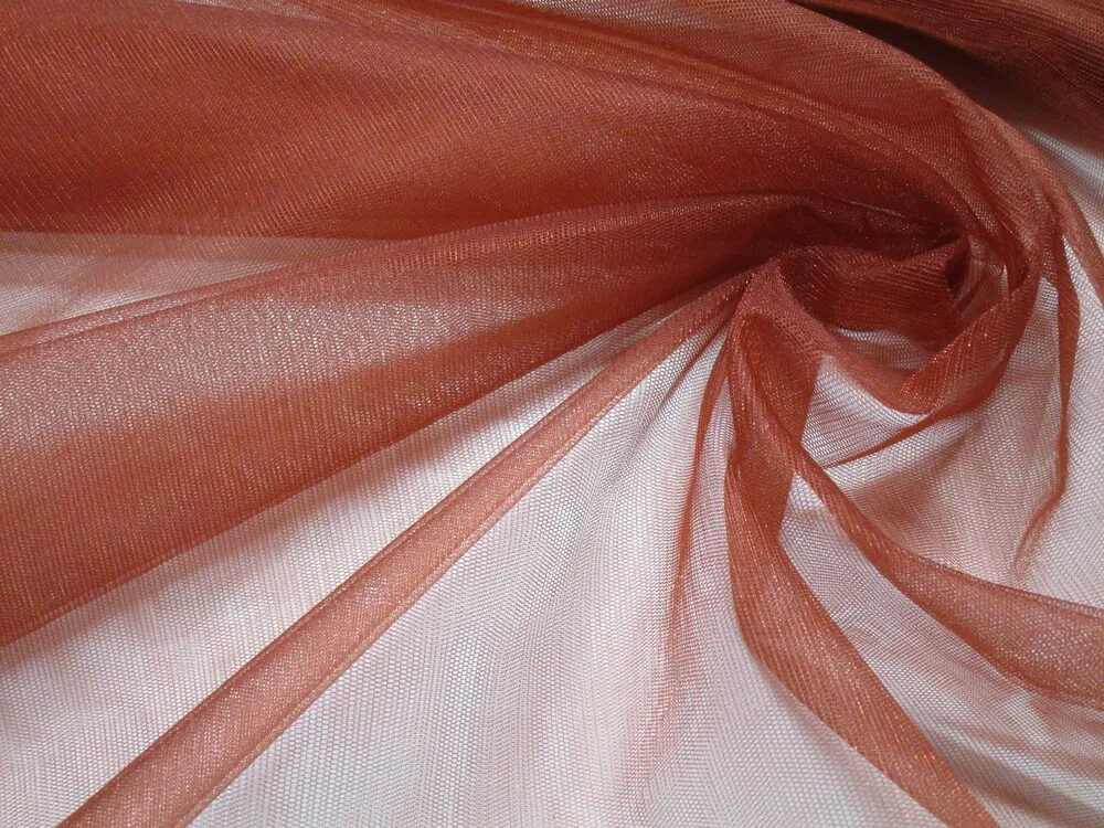 Tyl shining "tehlový"