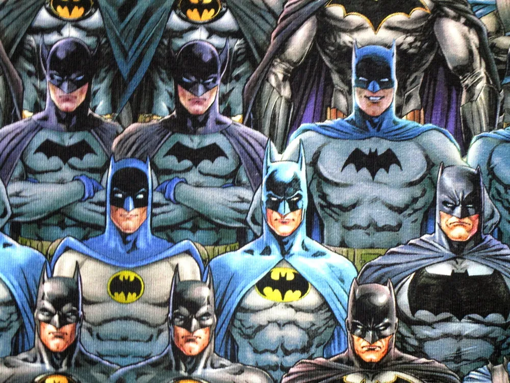 Teplákovina sivo-modrá "BATMAN" - zbytok