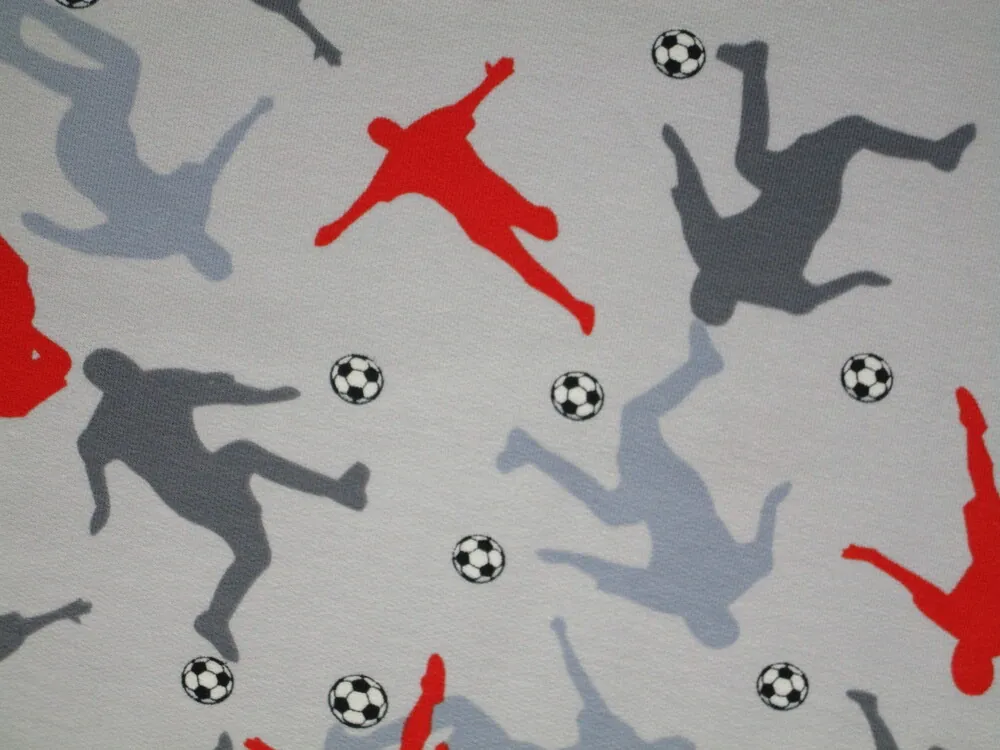 Teplákovina sivá "sivý a pomarančový futbalista"