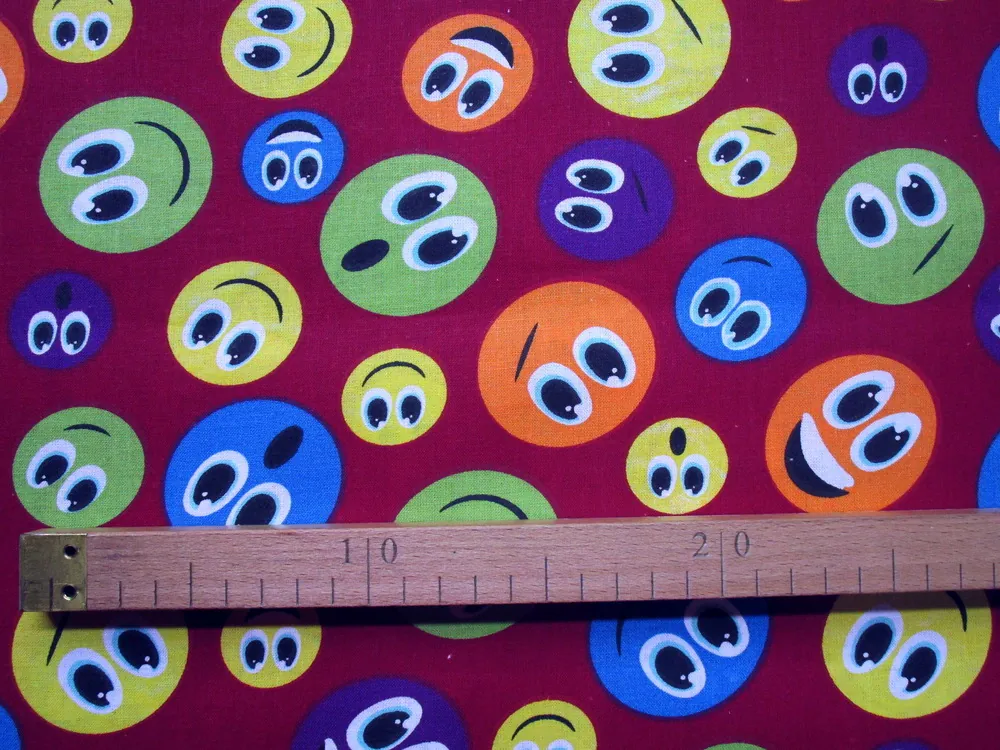 Bavlna vínová "farebný smejko" 