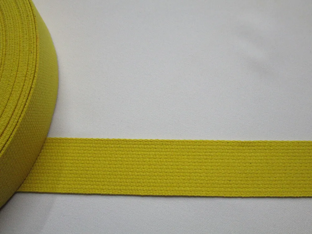 Popruh bavlnený "žltý" - 3 cm
