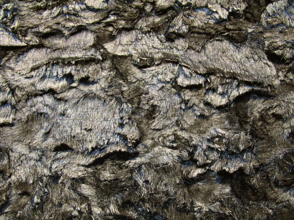 Kožušina čierna "zlato-hnedý vlas"