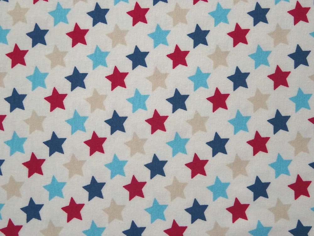 Úplet smotanový "farebné hviezdičky"