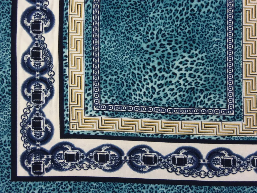 Úplet bielo-tyrkysový "obraz" - raport 