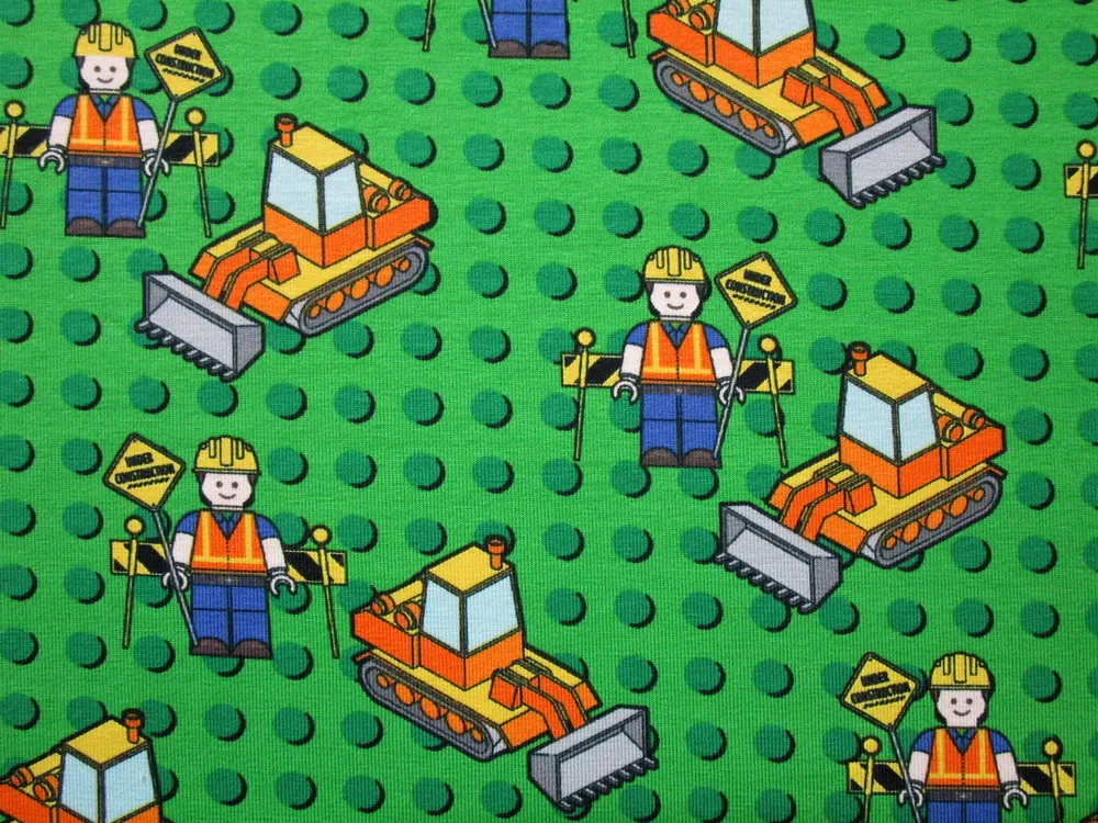 Úplet zelený "lego postavička" 