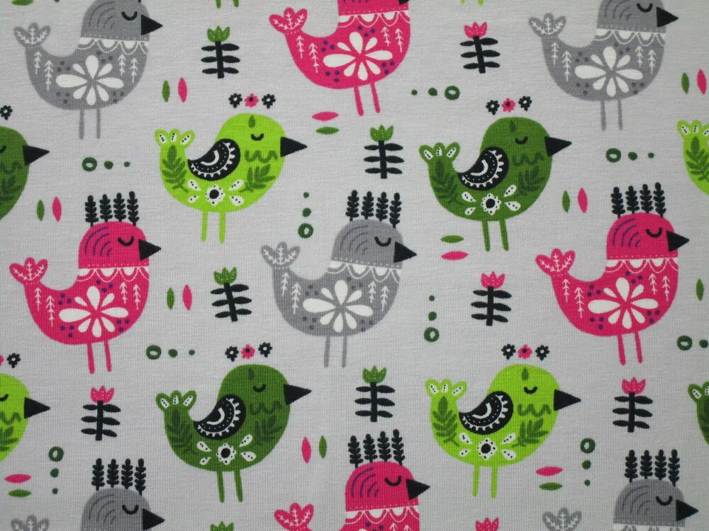 Úplet sivý "farebný vtáčik" 