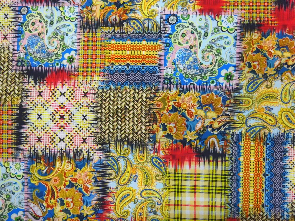 Šatovka farebná "kašmírový vzor, patchwork" 