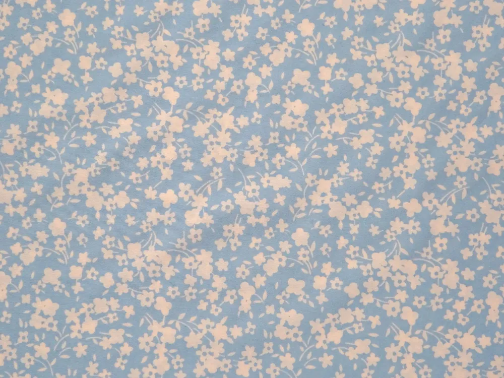 Úplet modrý "maslové kvety"