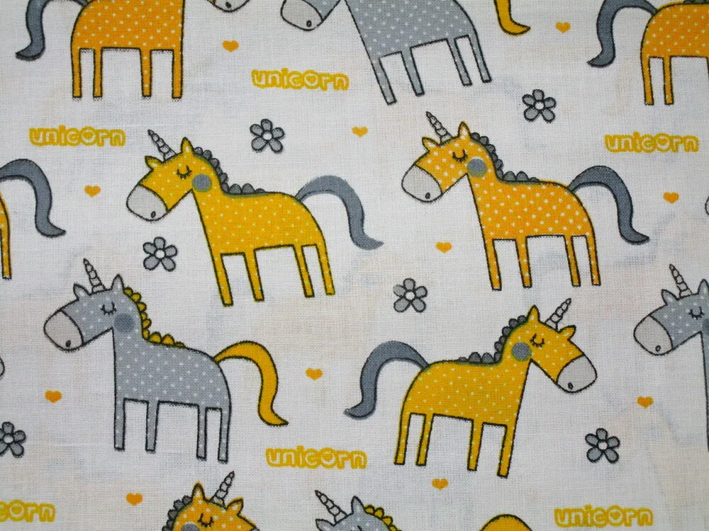 Bavlna biela "jednorožec" 