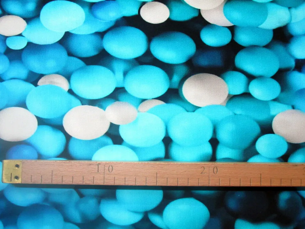 Teplákovina tyrkysovo-modrá "kamene"