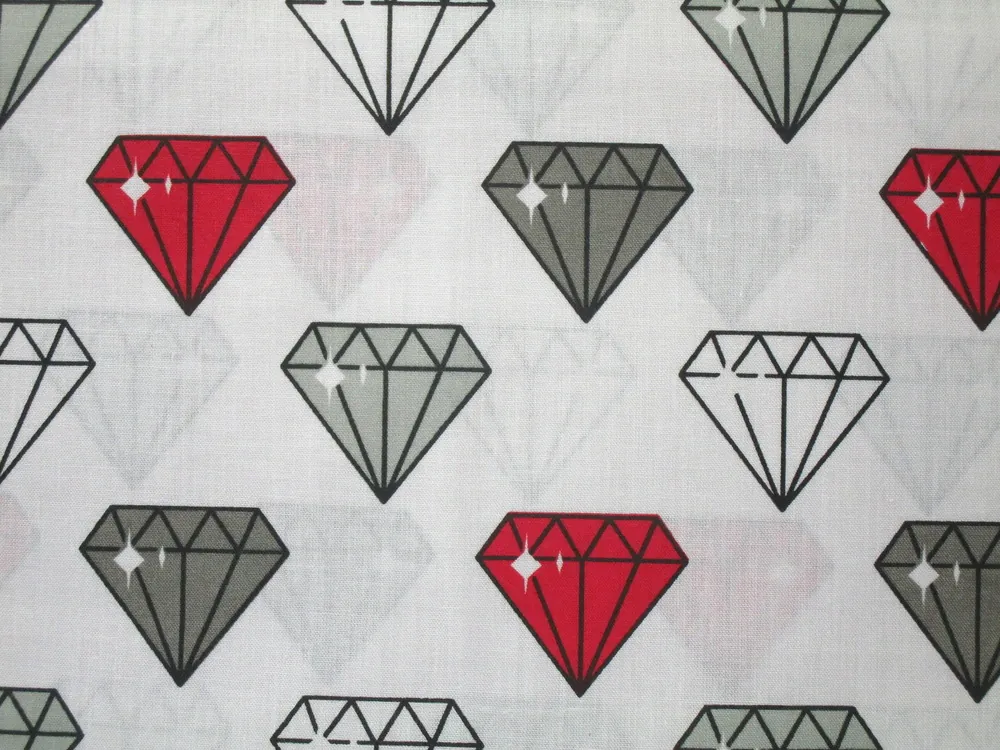Bavlna biela "diamanty" 