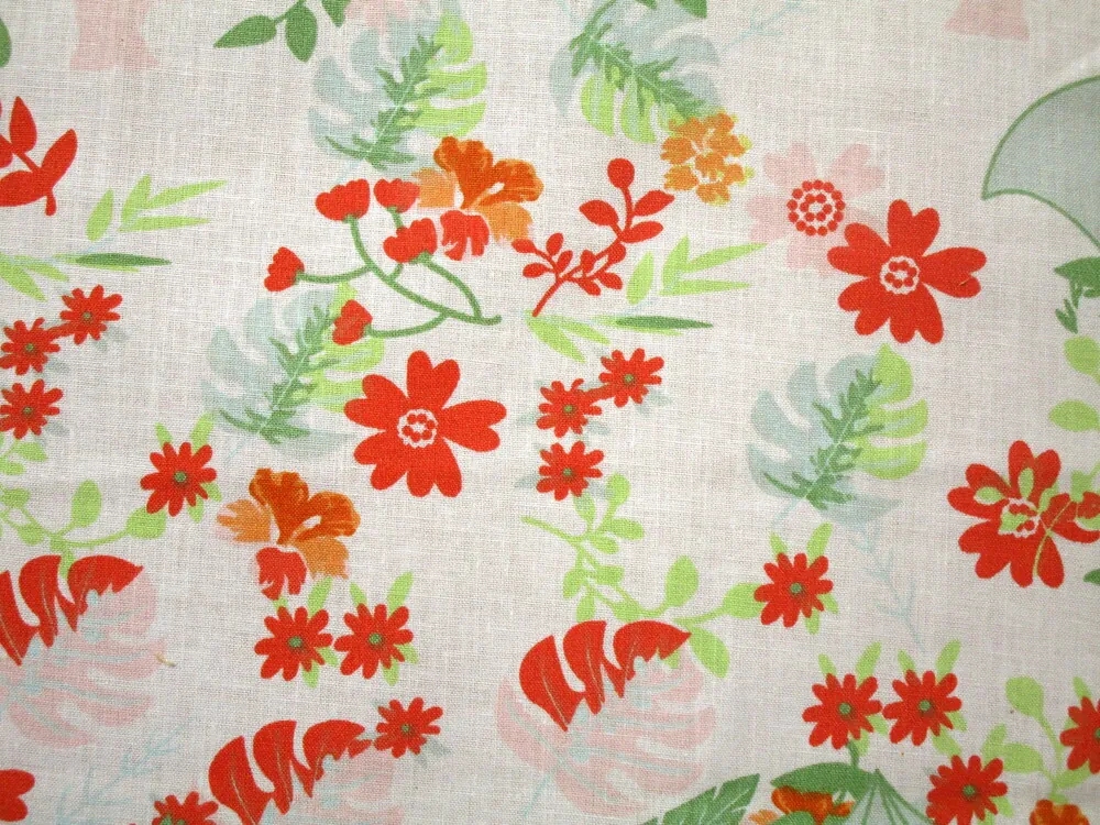 Bavlna biela "líška s dáždnikom"