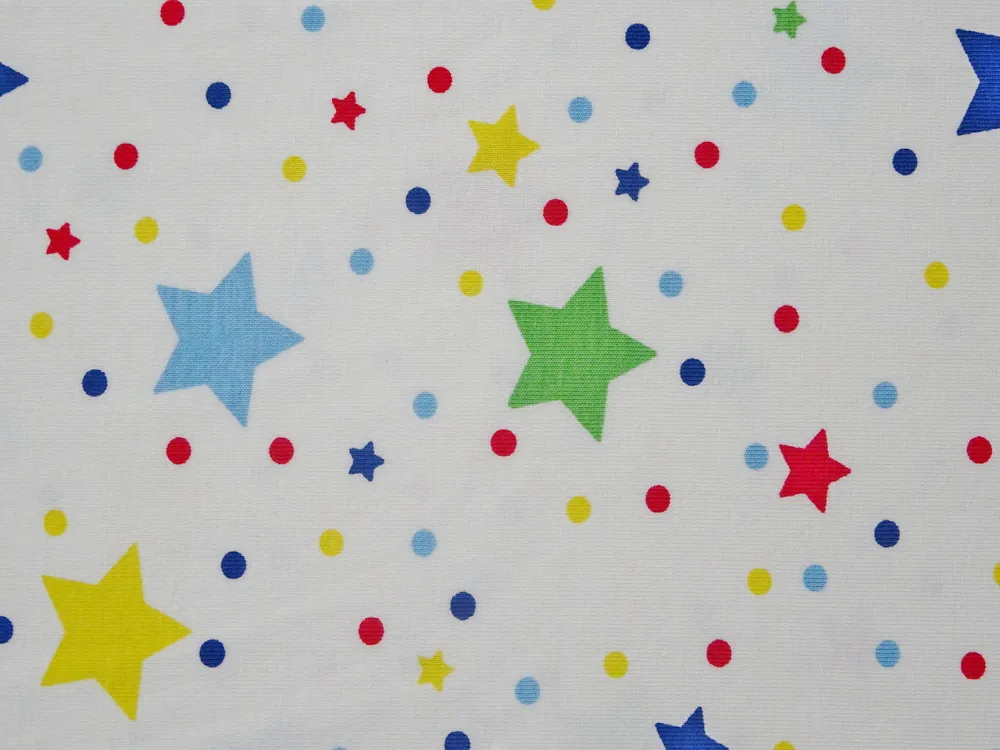 Úplet smotanový "bodky, hviezdičky" 