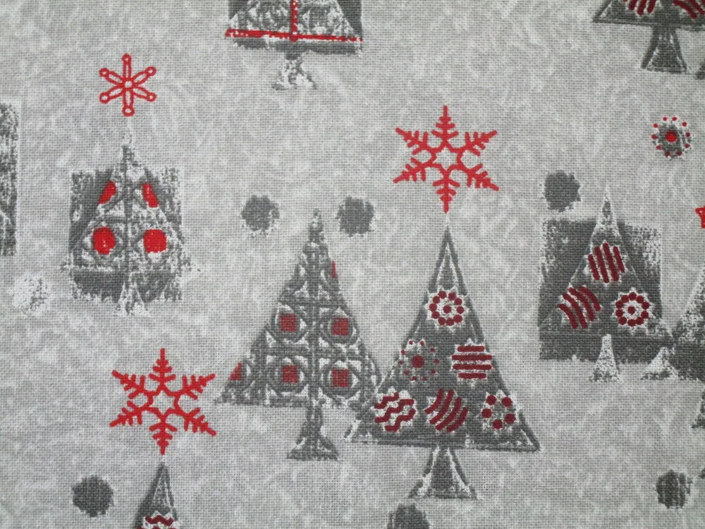 Poťahovka sivá "sivé vianočné stromčeky"