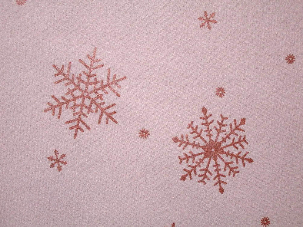 Bavlna ružová "lesklé vločky" - certifikovaná
