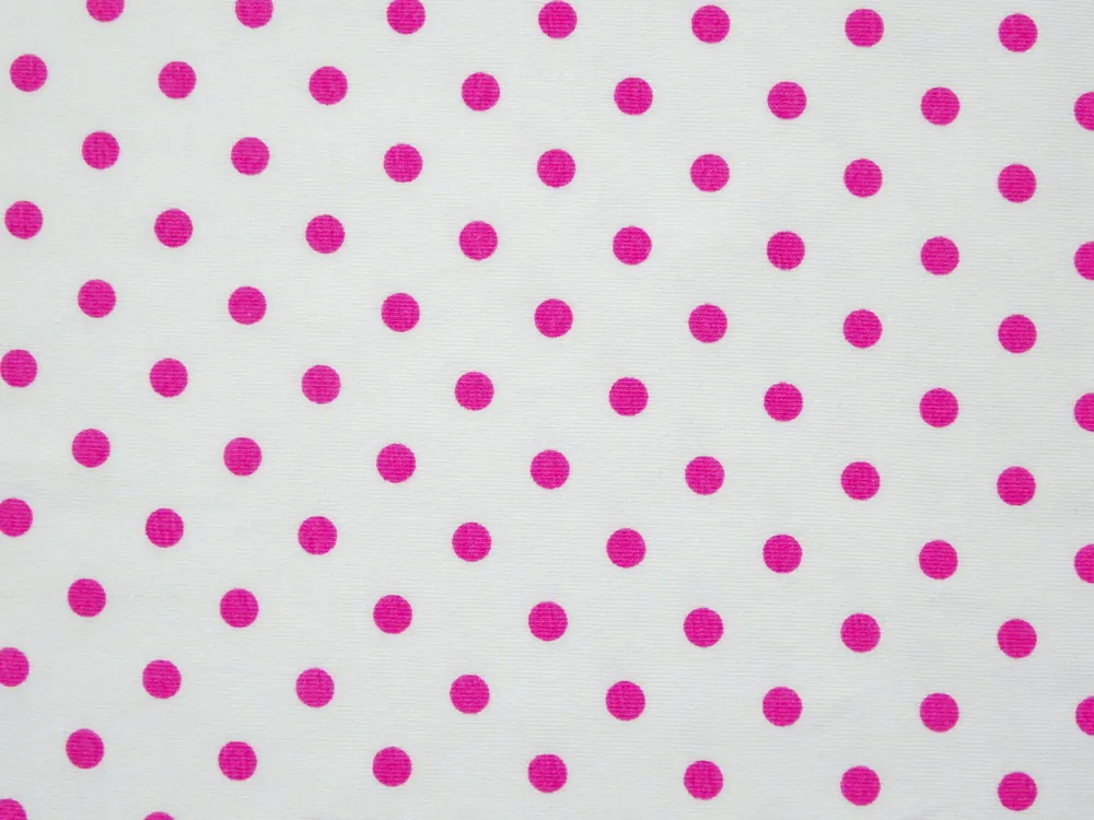 Úplet biely "ružové bodky"