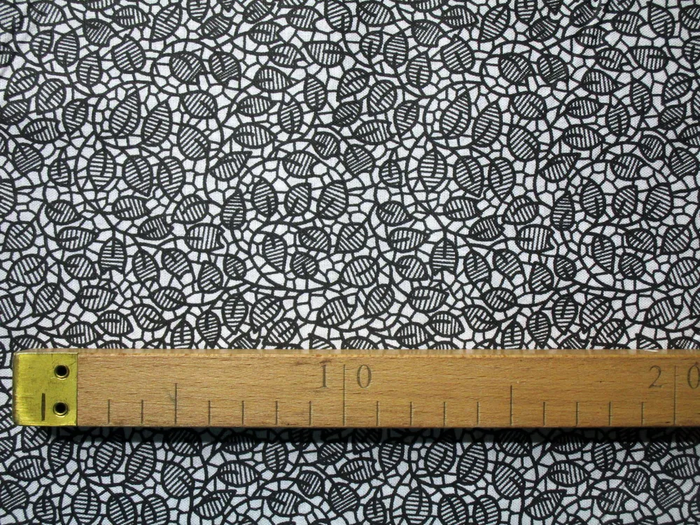 Bavlna biela "čierne listy" 