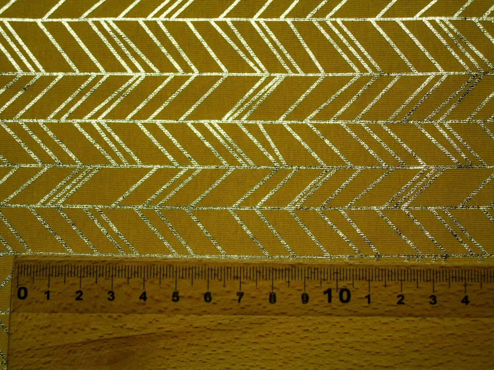 Úplet horčicový "strieborný vzor" 