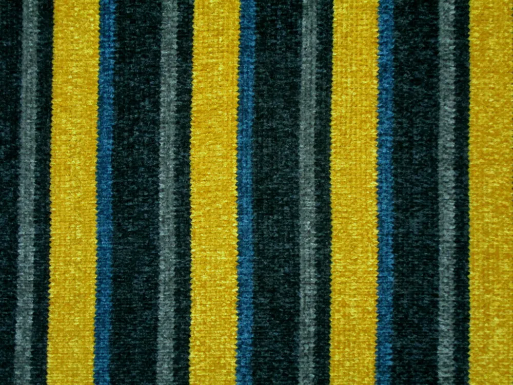 Svetrovina horčicovo-čierna "modro a sivý pásik"