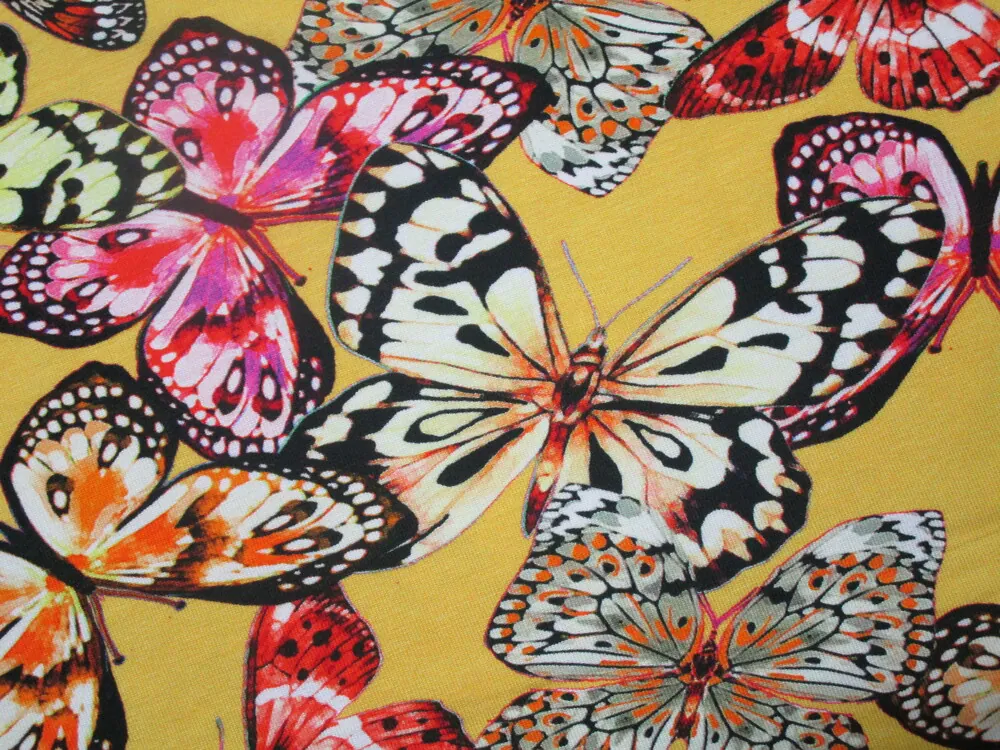 Úplet tmavožltý "farebné motýle" - zbytok