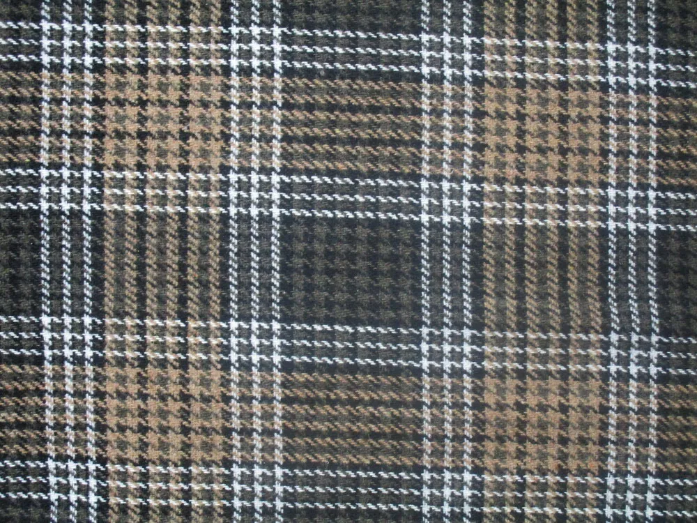 Kostýmovka hnedo-olivová "kohútia stopa,káro"