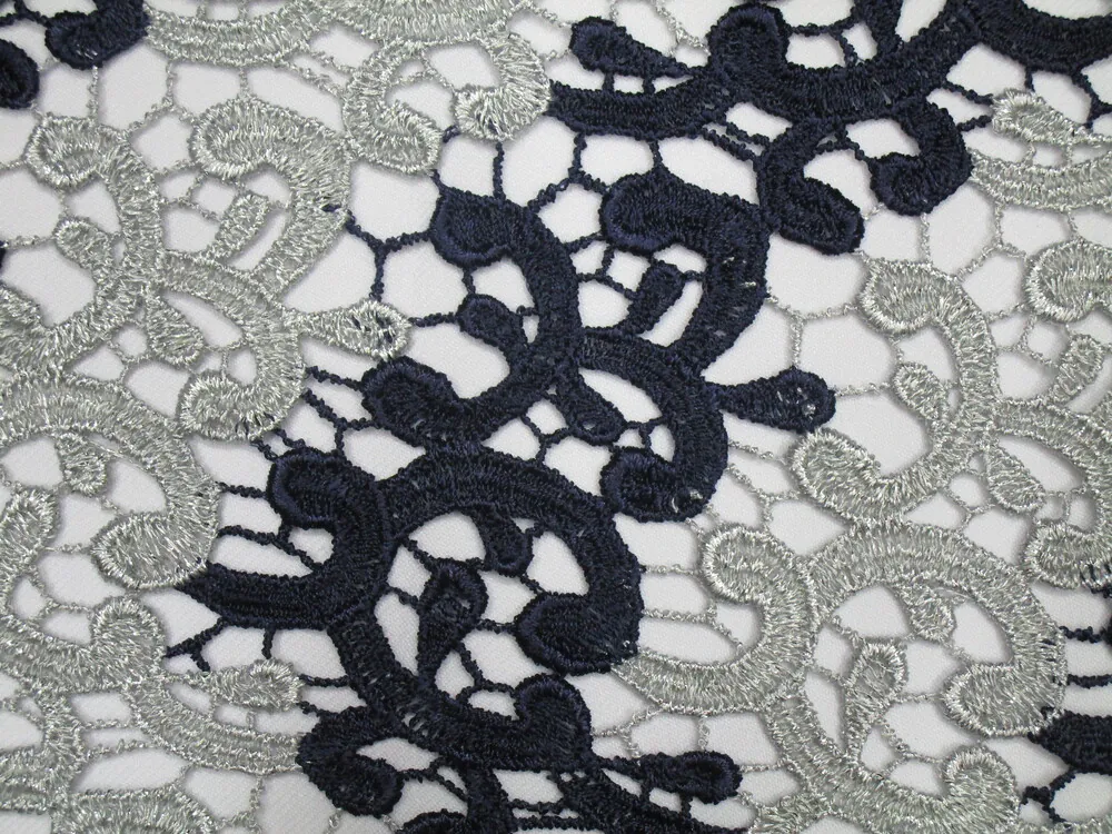 Krajka Duo "modro-strieborná"