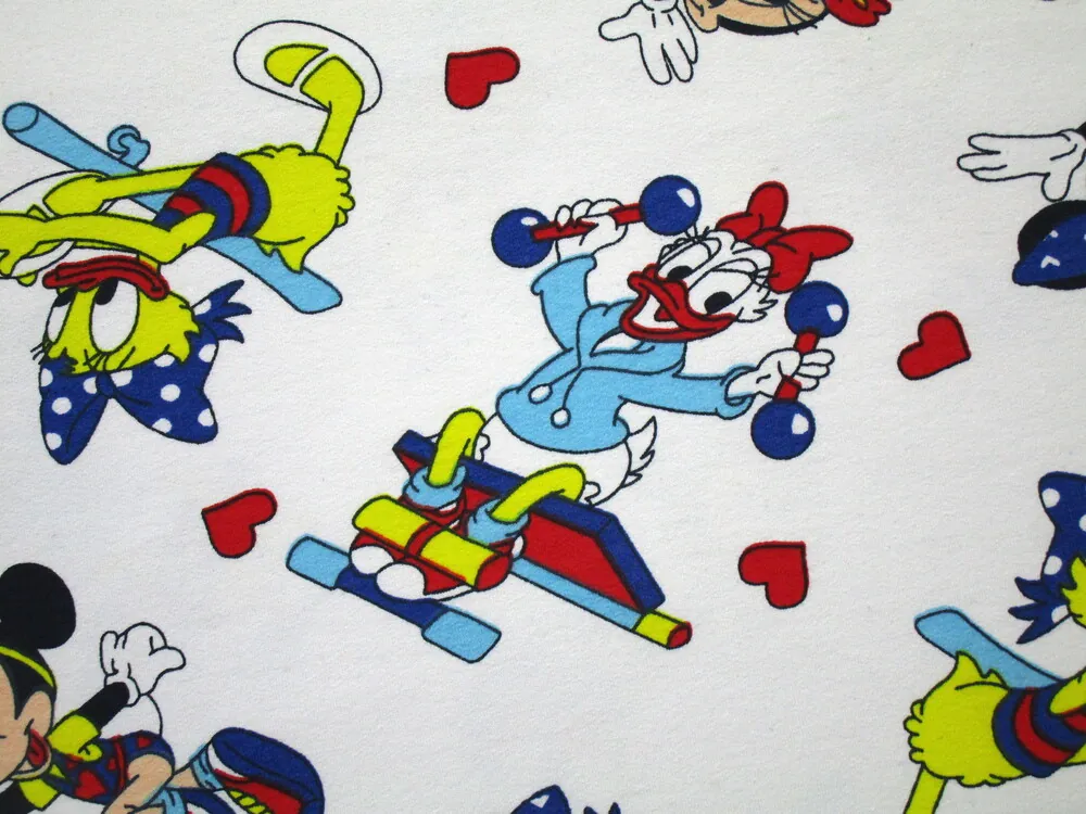 Teplákovina biely "Disney postavičky"
