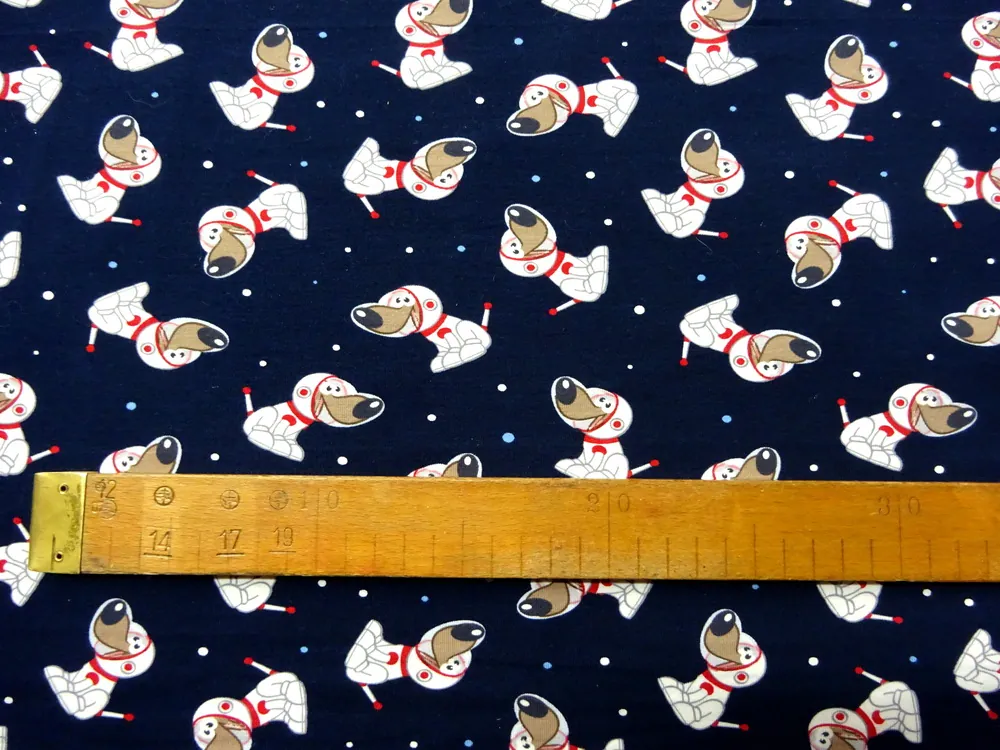 Úplet tmavomodrý "psík astronaut" 