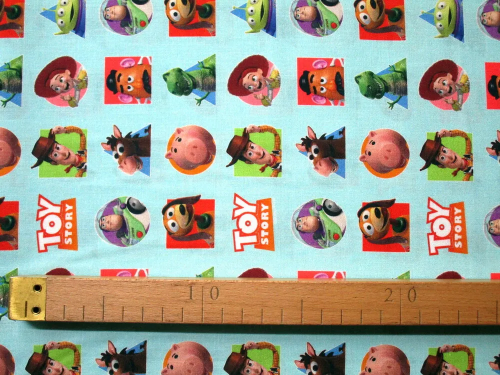 Bavlna tyrkysová "TOY STORY" - licencovaná