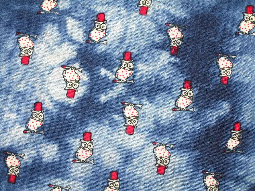 Šatovka modrá batika "sova"