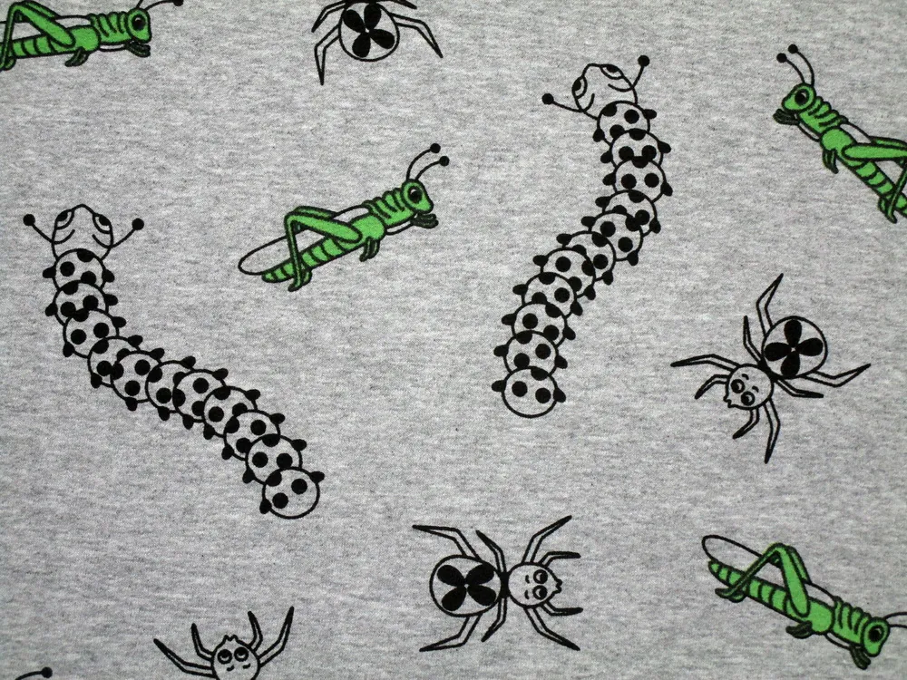 Teplákovina sivá "hmyz"