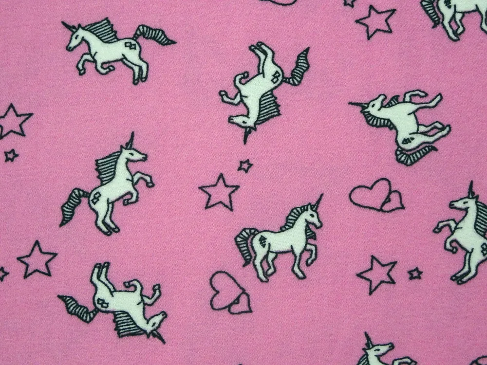 Úplet ružový "malý jednorožec" 