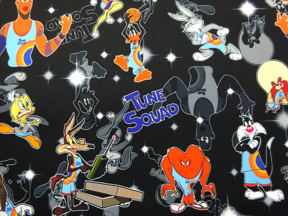 Softshell letný čierny "rozprávkové postavičky"