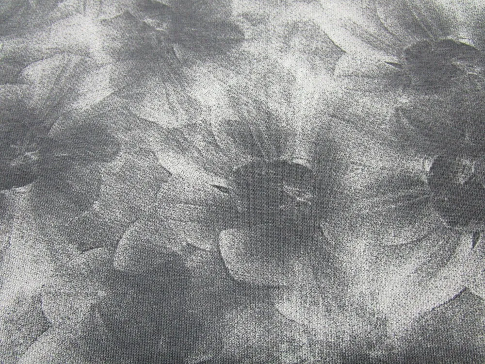 Úplet BIObavlna "sivočierne kvety"