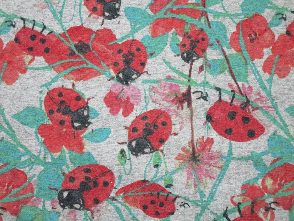 Teplákovina sivá "lienky"