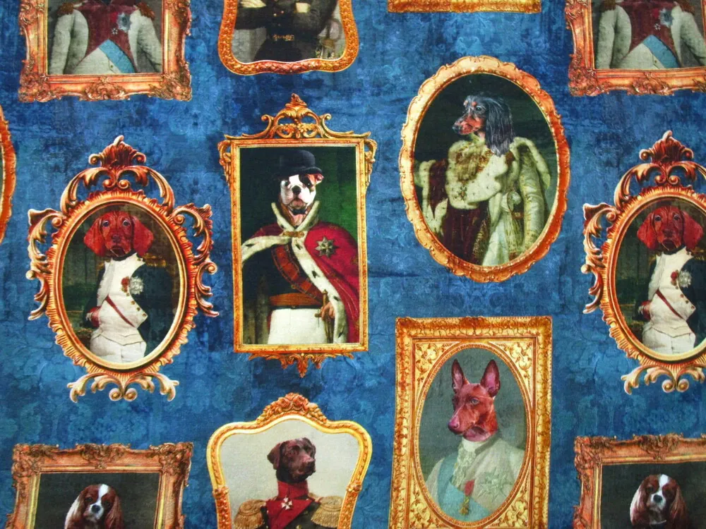 Úplet petrolejový "psík v obraze" - digitálna tlač