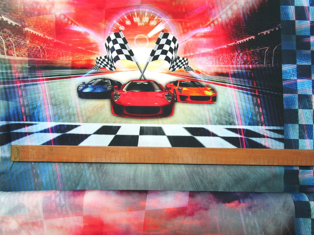 Úplet "autá" - raport, digitálna tlač