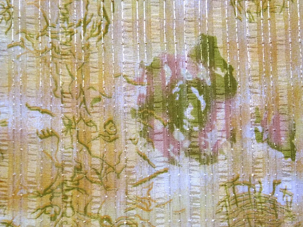 Šatovka žakardová žlto-medová "vzorovaná"