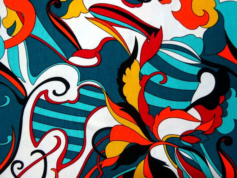 Úplet bielo-tyrkysový "abstraktný vzor"