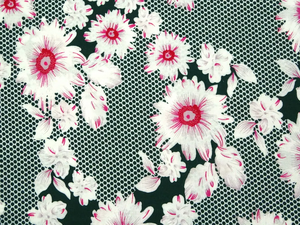 Šatovka tmavozelená "kvety, mriežka"