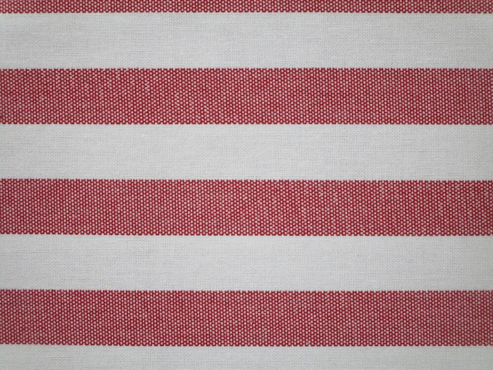 Bavlna biela "červený pásik" - certifikovaná 