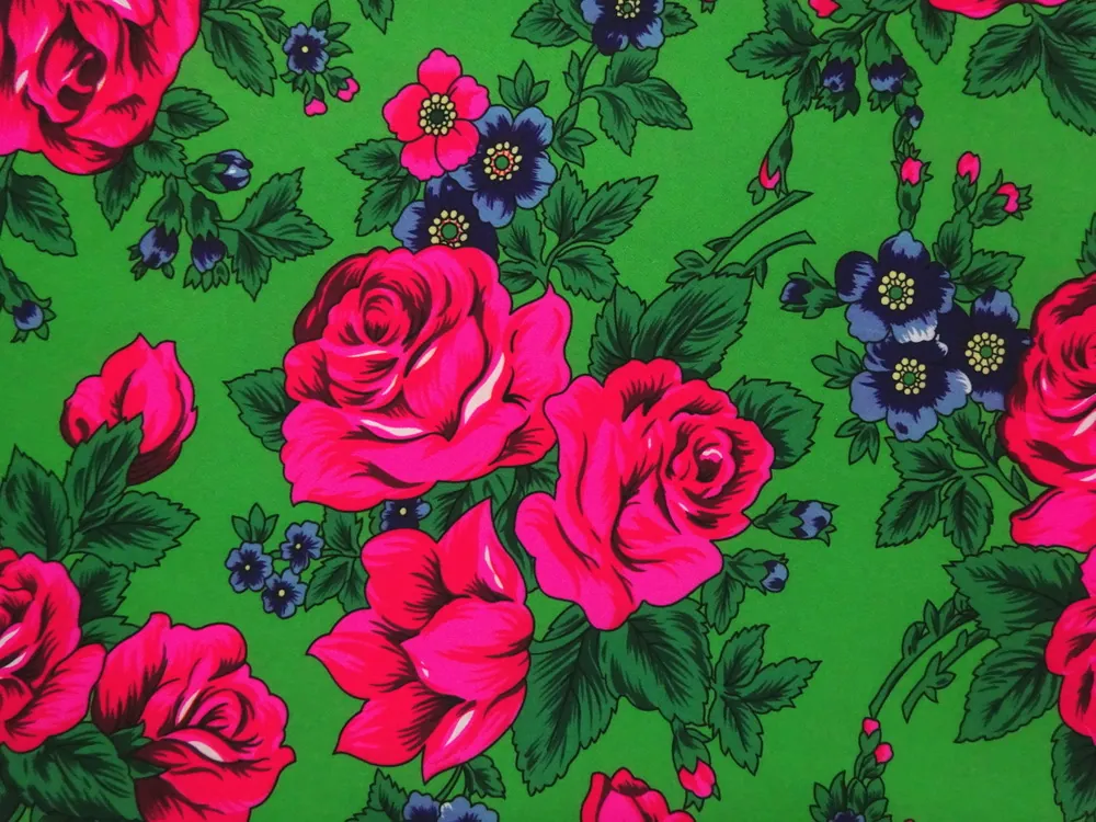 Šatovka zelená "červeno-cyklaménové kvety"