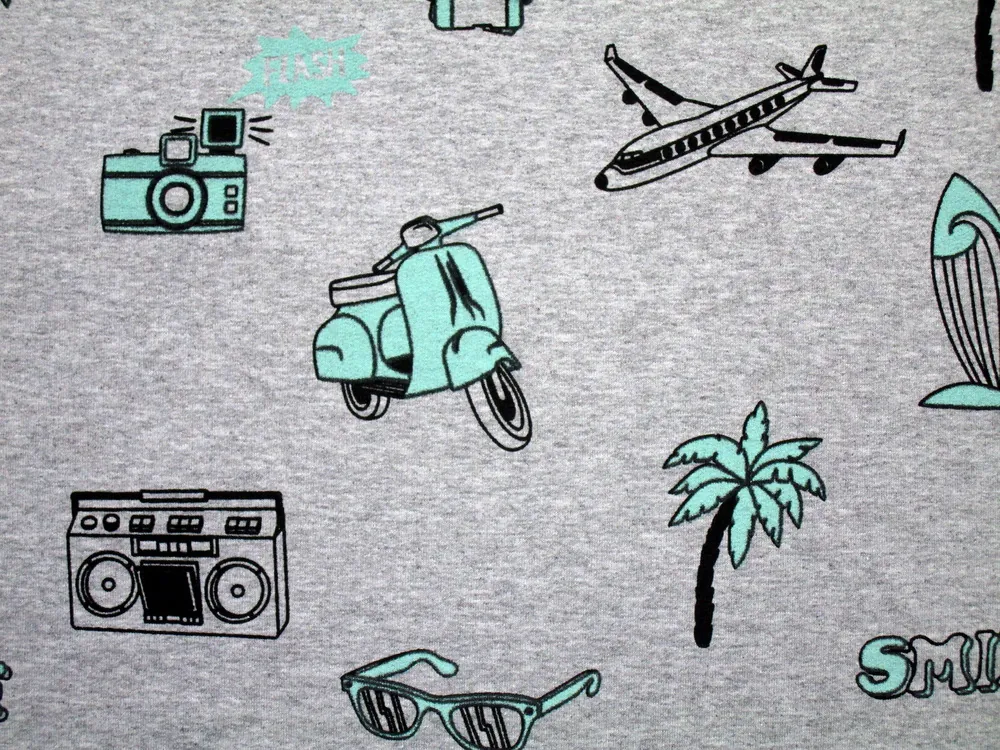 Teplákovina sivý melír "holiday" 