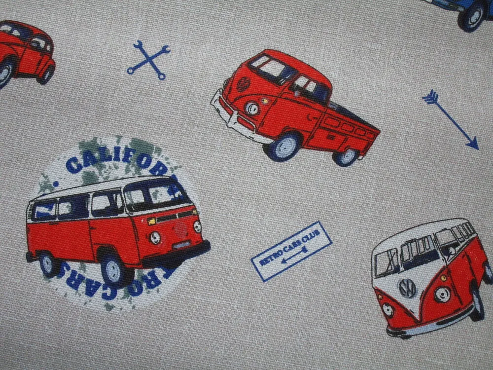 Poťahovka sivá "RETRO CARS CLUB" 