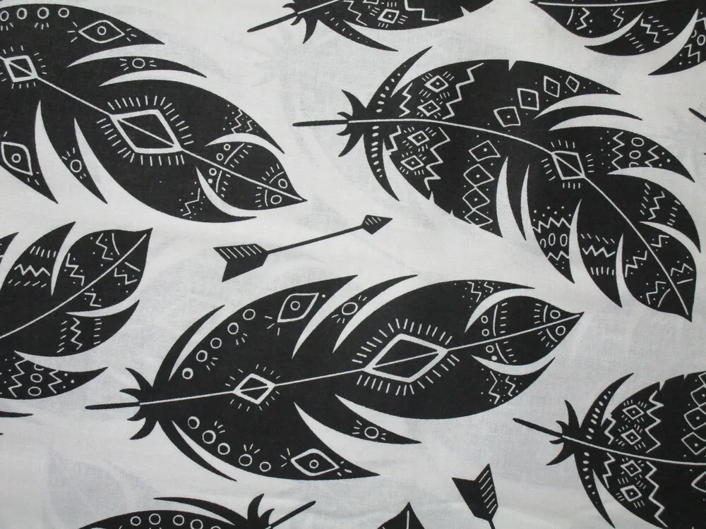 Bavlna biela "čierne pierka" 