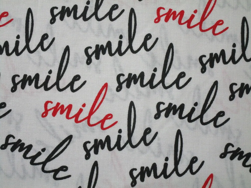 Bavlna biela "smile"  