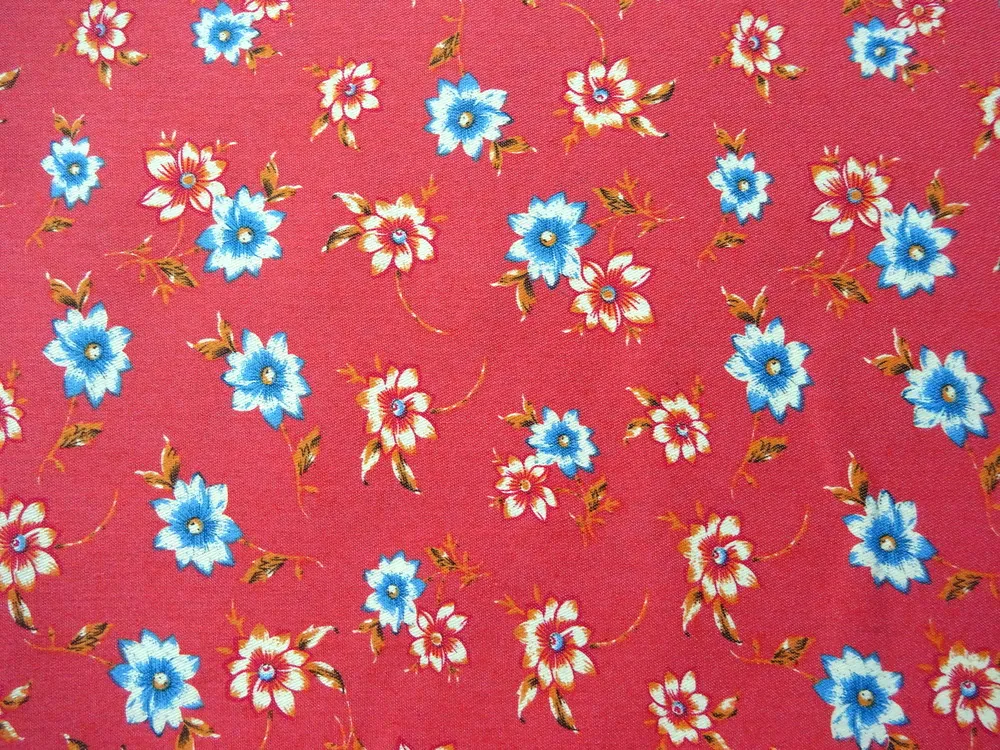 Riflovina červená "farebné kvety" 