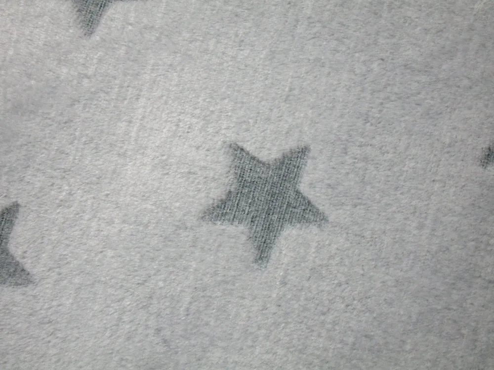 Fleece sivý "sivá hviezdička" 