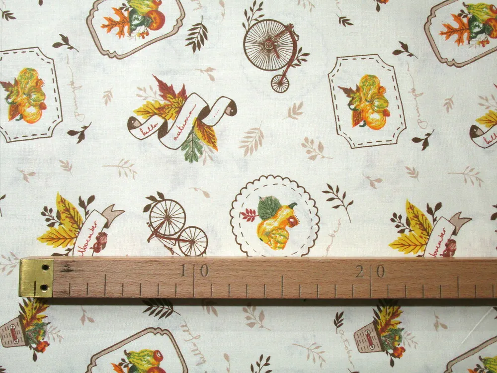 Bavlna maslová "jesenný motív"