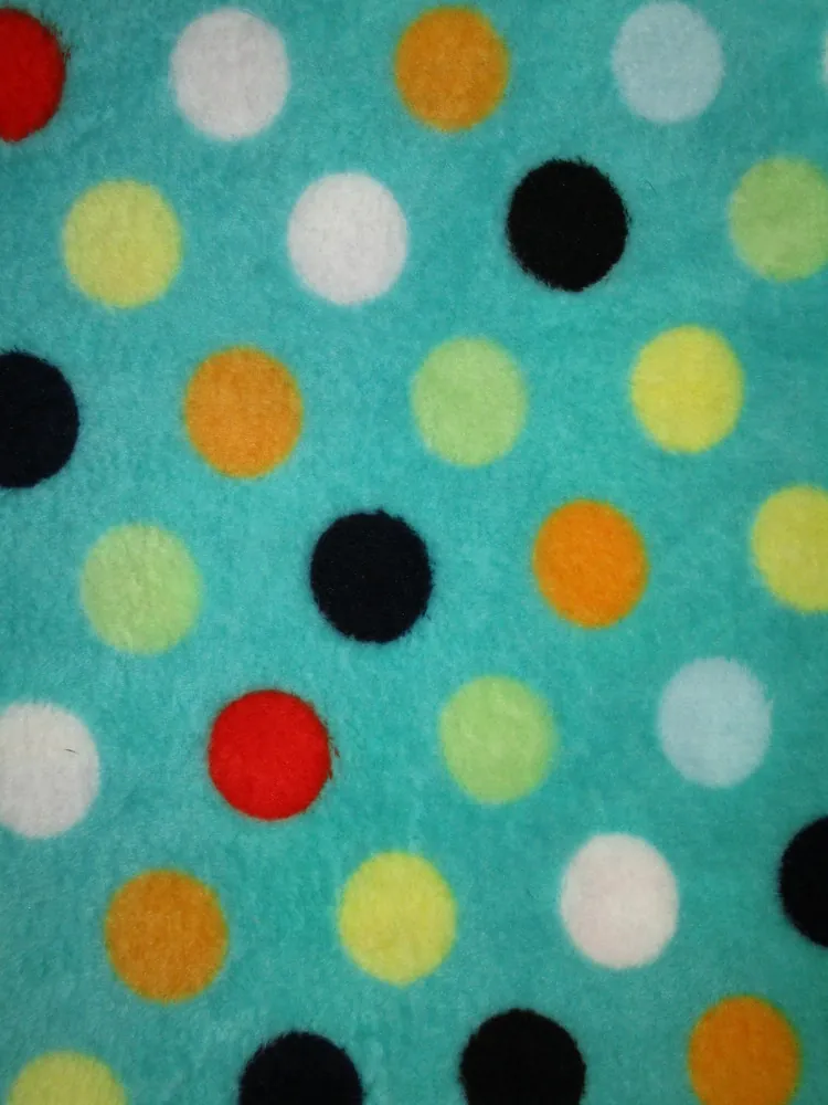 Fleece "vláčik a bodka" - obojstranný